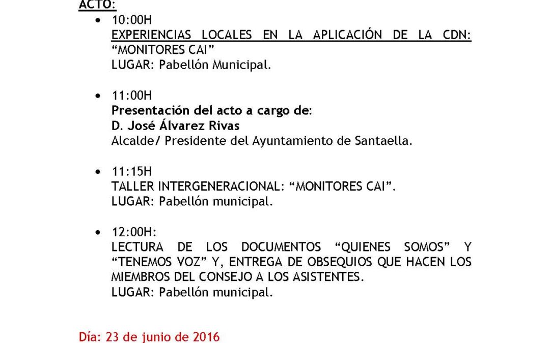 PROGRAMA: CIUDADES AMIGAS DE LA INFANCIA