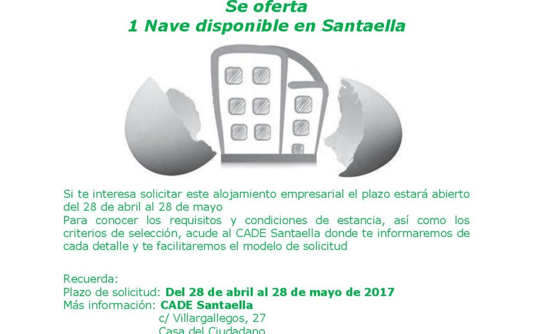 ABIERTO PLAZO DE SOLICITUD DE ALOJAMIENTO EMPRESARIAL EN SANTAELLA