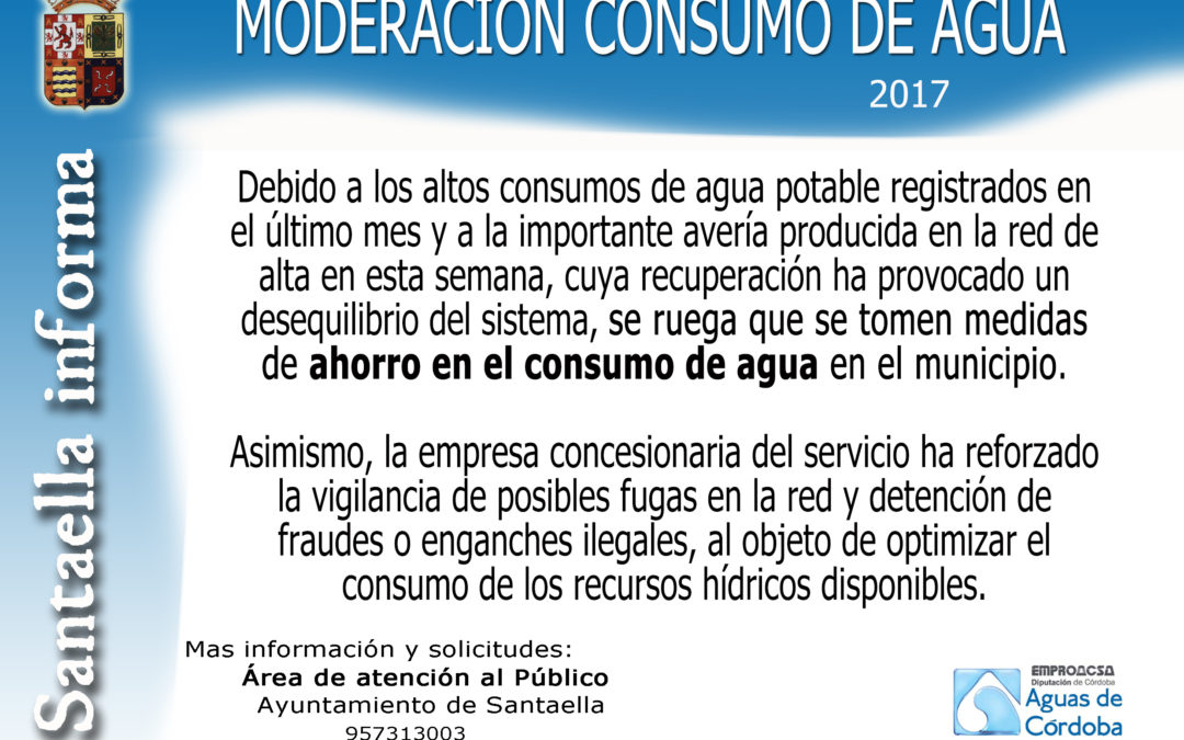 MODERACIÓN CONSUMO DE AGUA