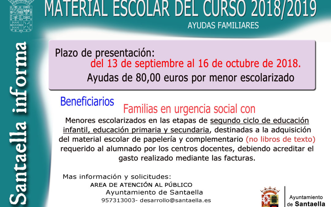 AYUDAS FAMILIARES CURSO 2018 – 2019