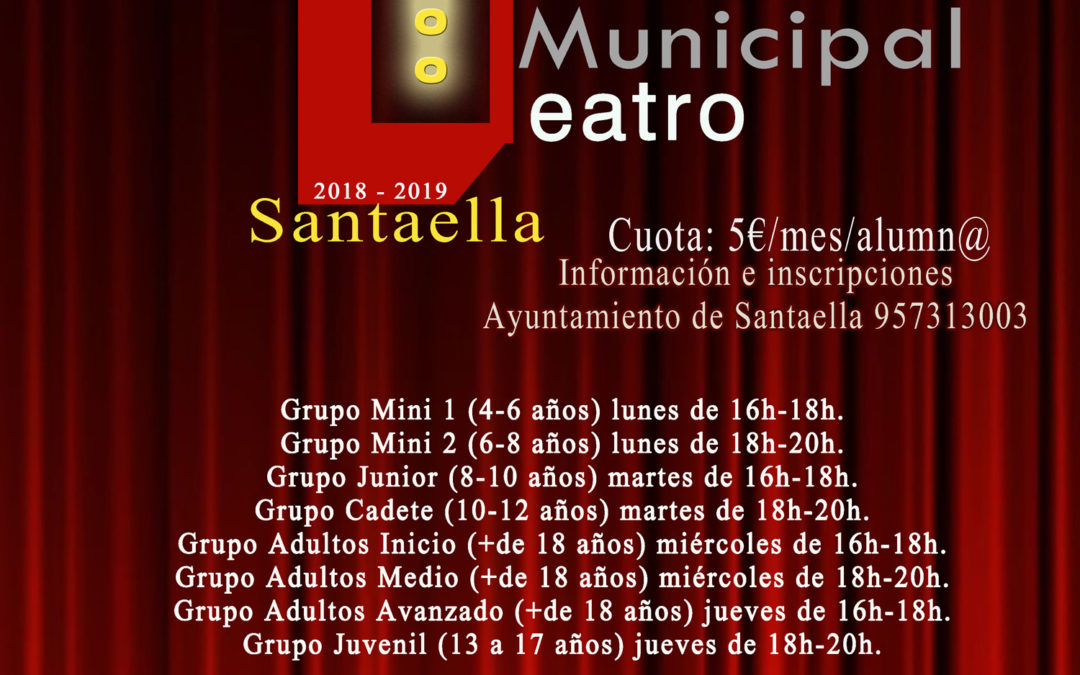 TALLER MUNICIPAL DE TEATRO 2018 – 2019