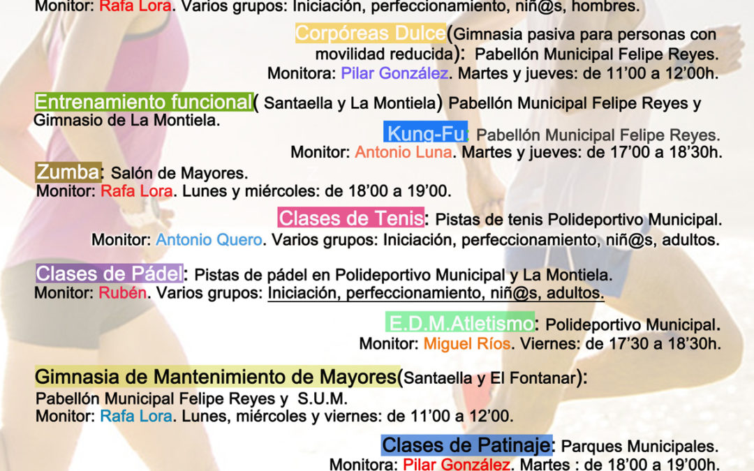 ACTIVIDADES DEPORTIVAS OTOÑO 2018