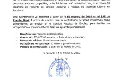 OFERTA DE EMPLEO MUNICIPAL