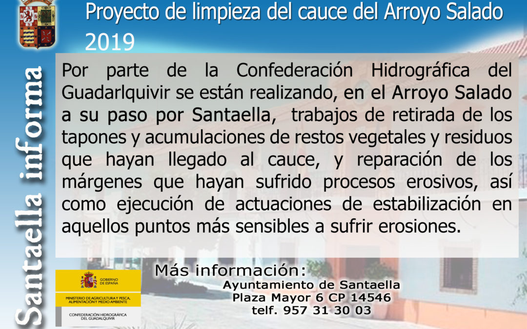 Proyecto de limpieza del cauce del Arroyo Salado