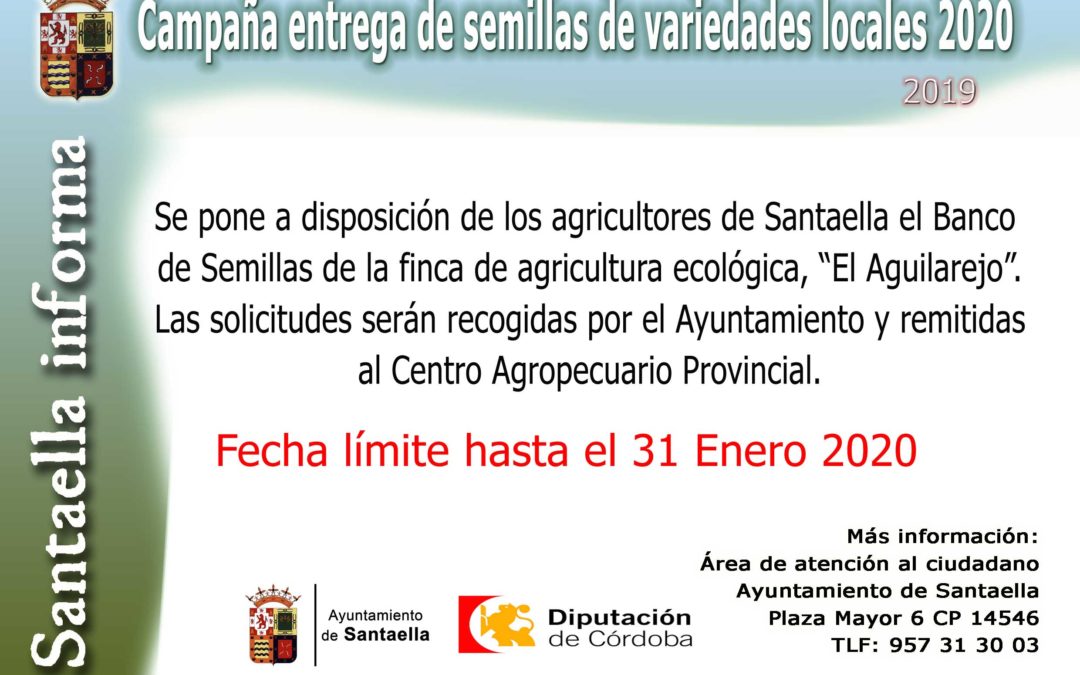 CAMPAÑA DE ENTREGA DE SEMILLAS DE VARIEDADES LOCALES 2020