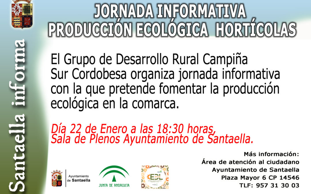 JORNADA INFORMATIVA AGRICULTURA ECOLÓGICA