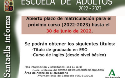 EDUCACIÓN DE ADULTOS 2022-2023